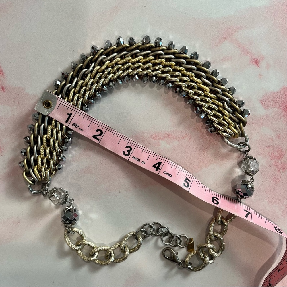 Lucky Star chunky statement link necklace. Gold, silver, gun metal gray - Picture 10 of 13